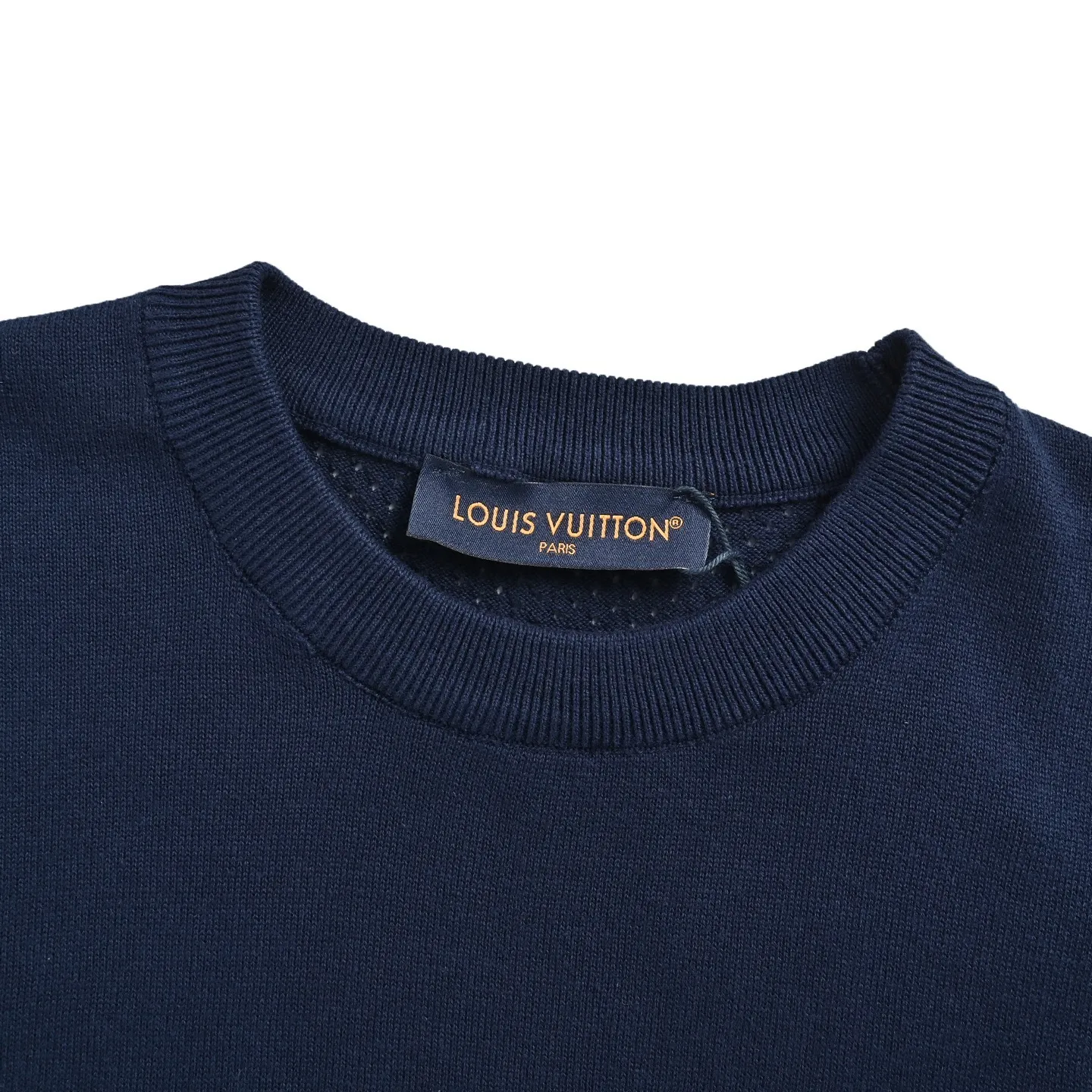Louis Vuitton/Louis Vuitton 26ss hollow letter jacquard knitted short sleeves